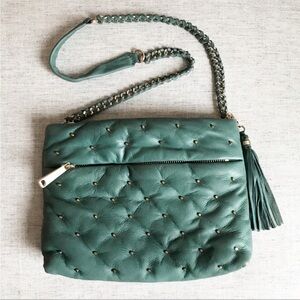 Rebecca Taylor Green Quilted Shoulder Bag